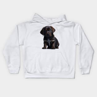 Chocolate Brown Labrador Kids Hoodie